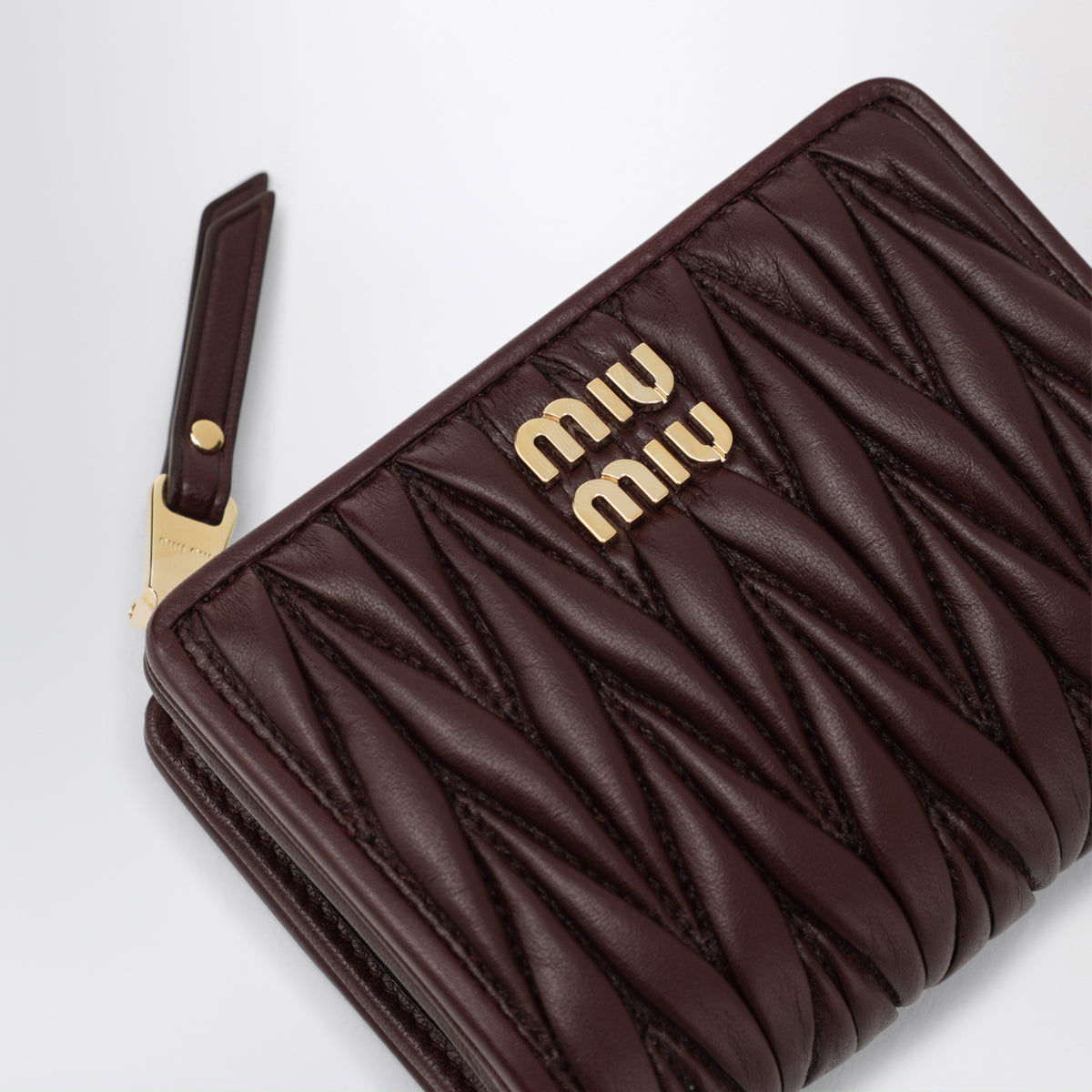 Bordeaux Matelassé Nappa Leather Small Wallet