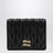 Portefeuille en cuir nappa matelassé noir