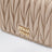Portefeuille en cuir nappa matelassé couleur rose poudré