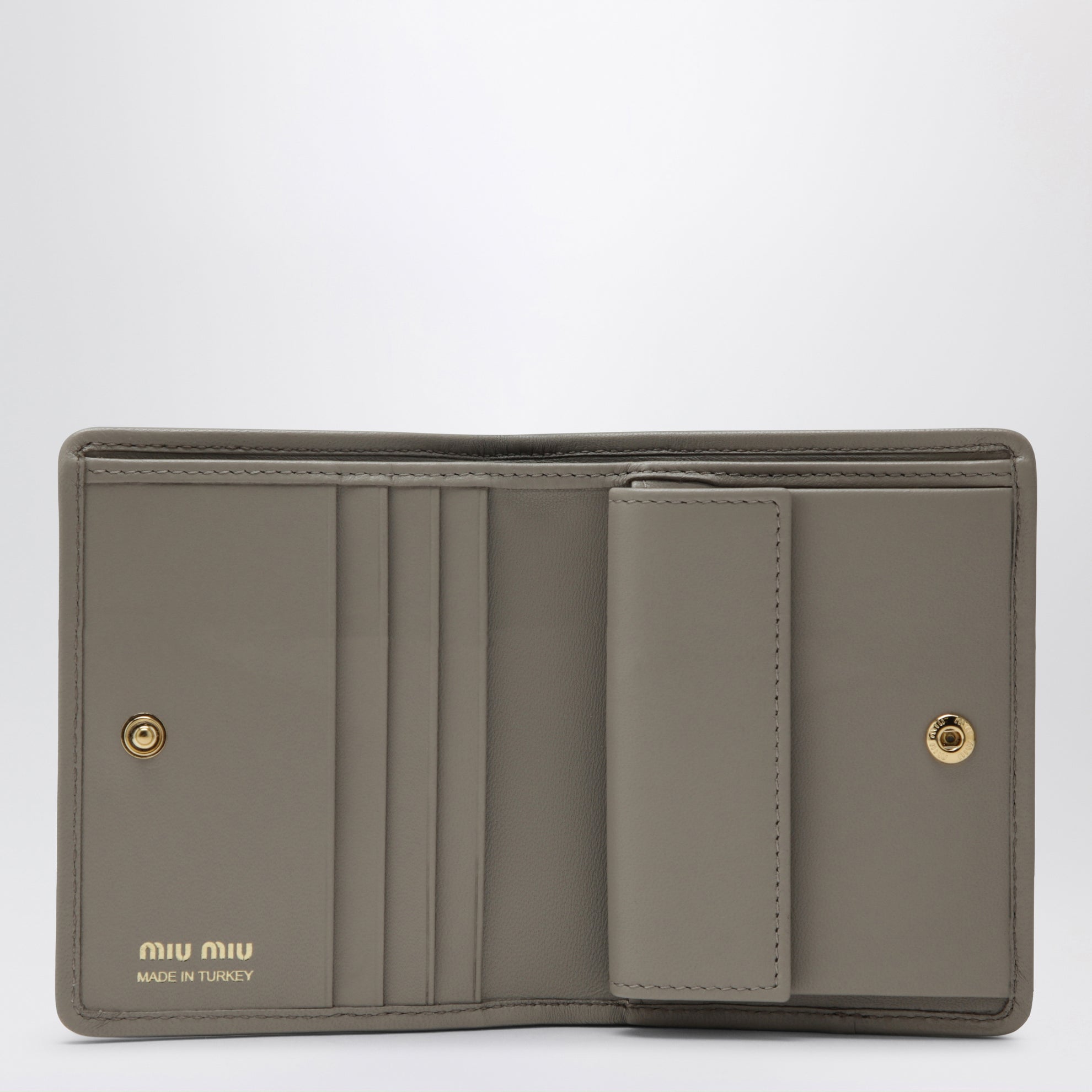Pumice matelassé nappa leather wallet