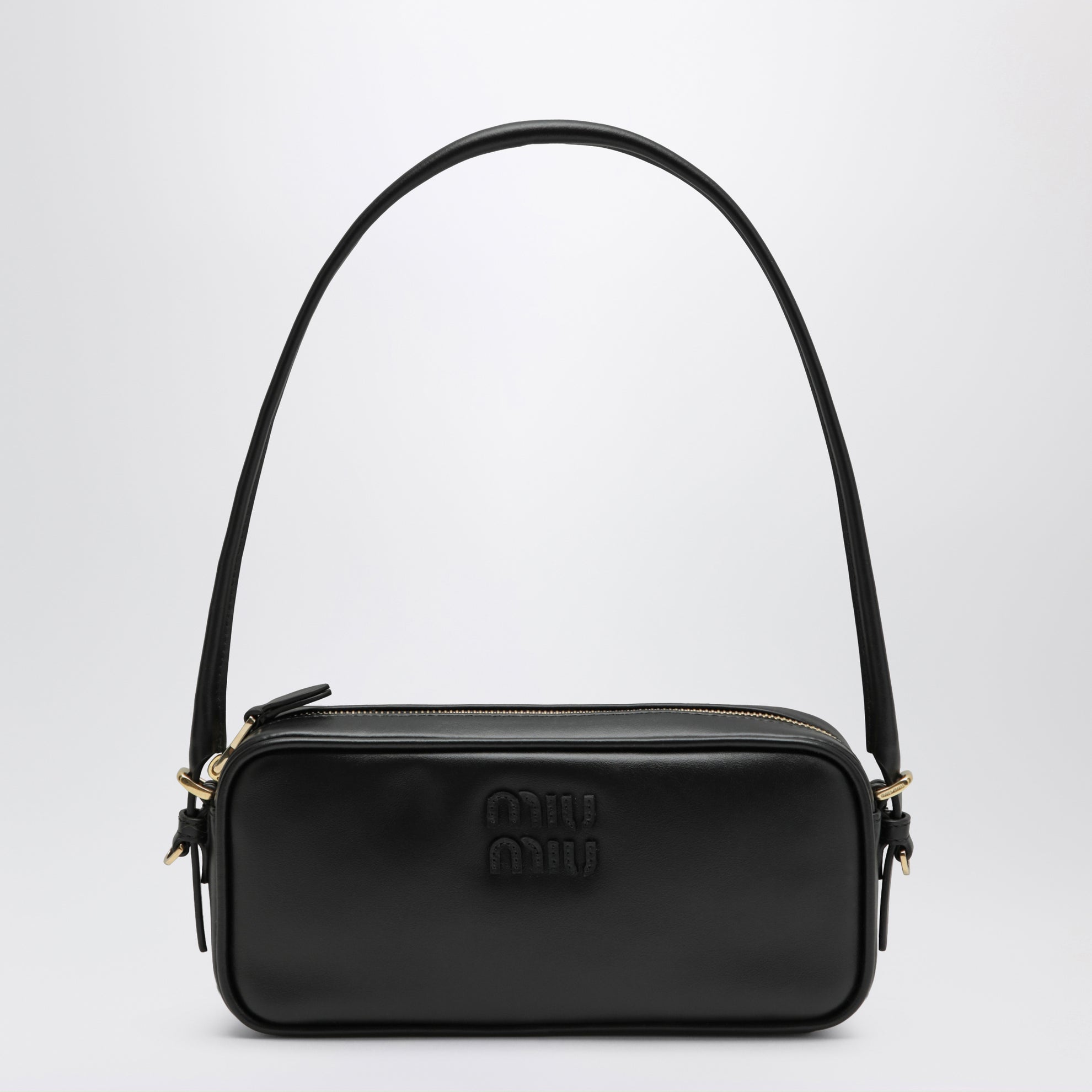 Pouch nera in pelle 