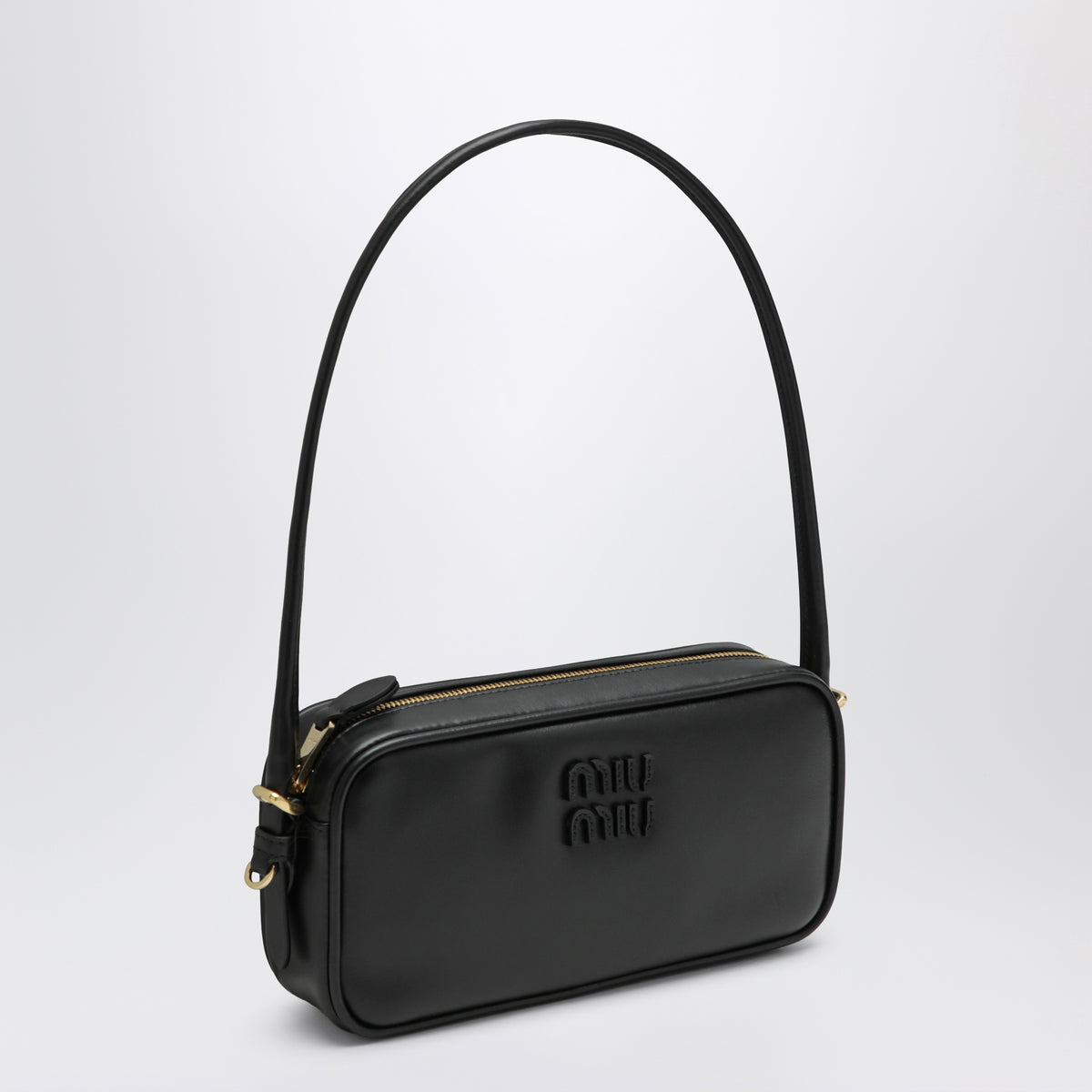 Pouch nera in pelle 