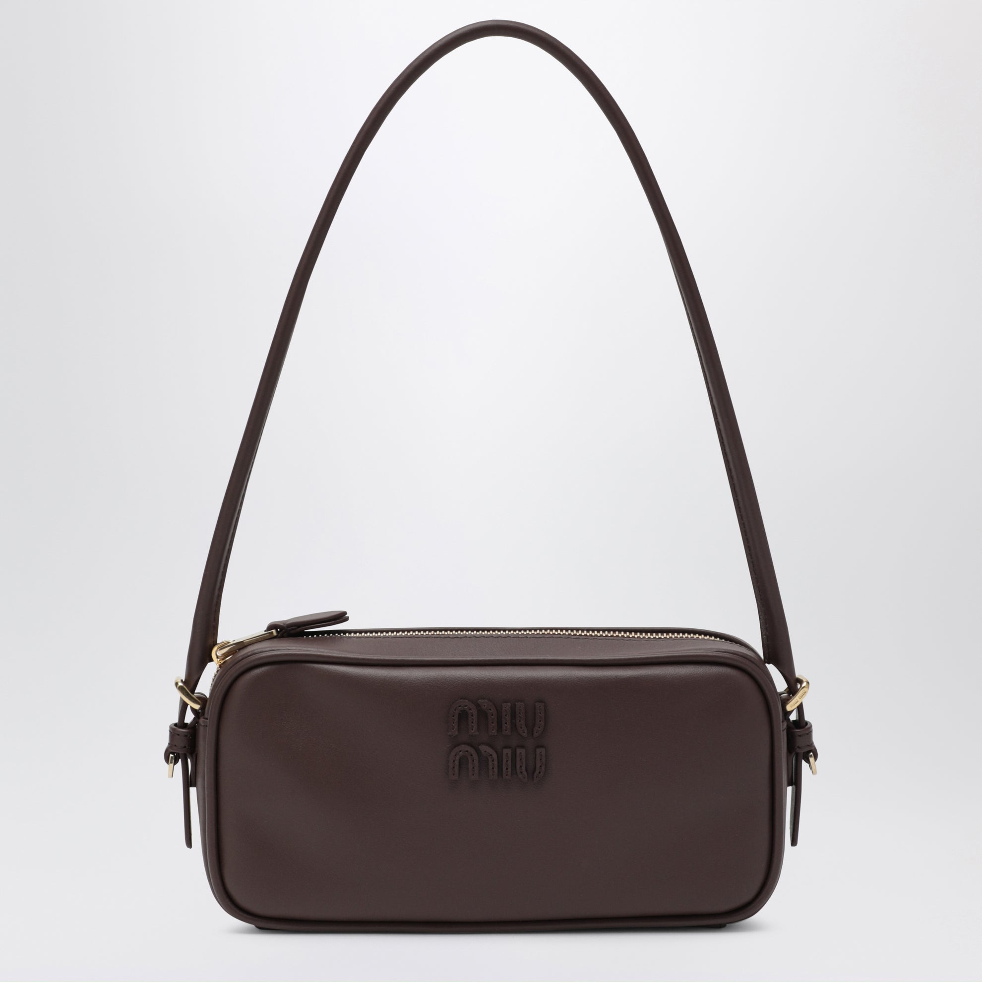 Pouch marrone in pelle 