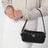 Pochette en cuir nappa matelassé noir