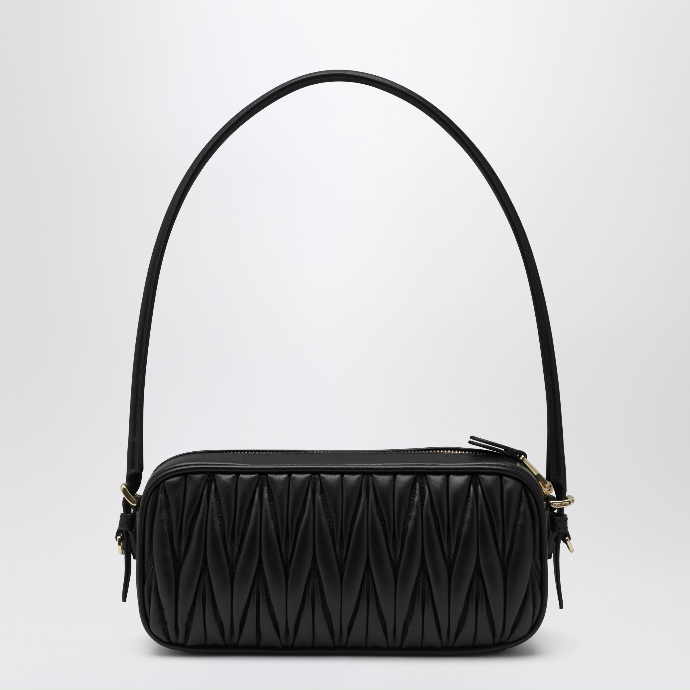 Miu Miu Quilted nappa leather pouch in black | TheDoubleF