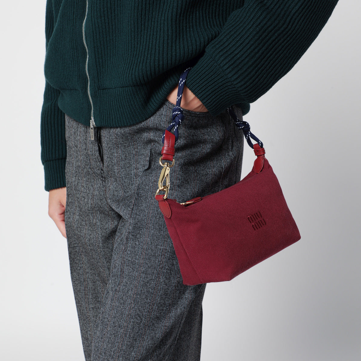 Kirsch/Baltic-Pouch aus Gabardine