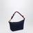 Pouch indaco/amaranto in gabardine