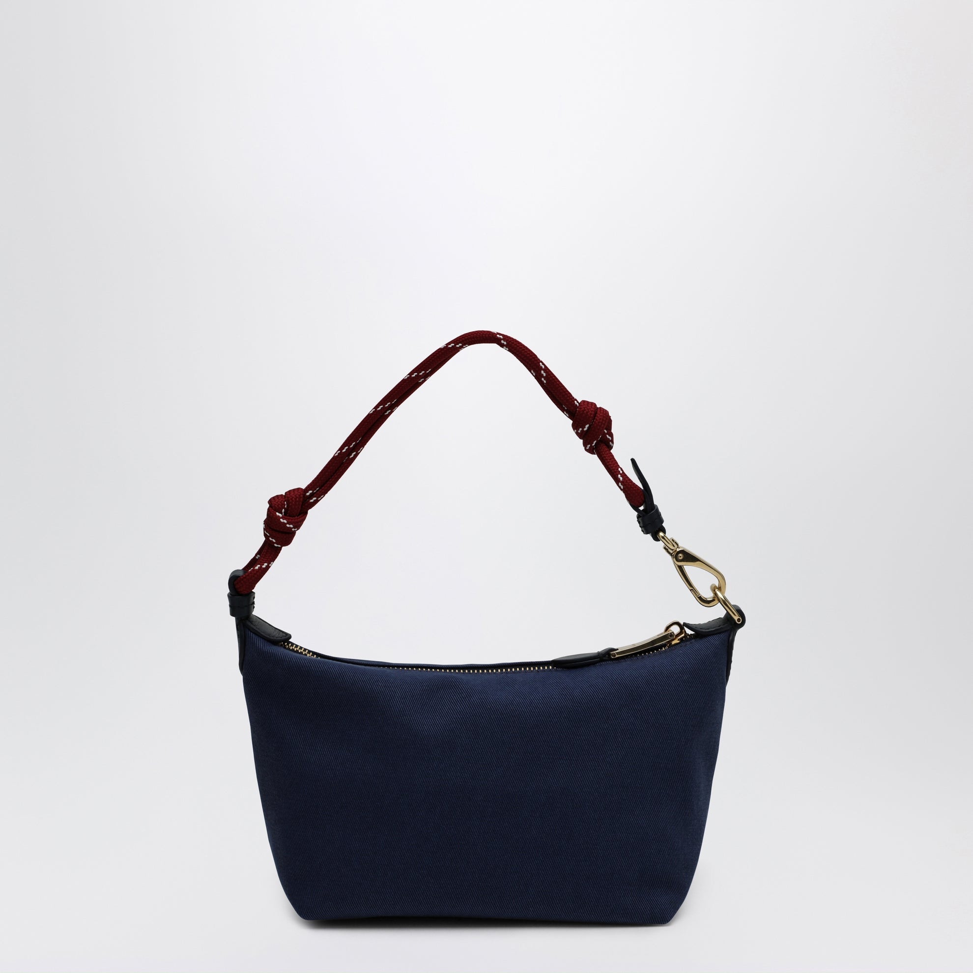 Pouch indaco/amaranto in gabardine