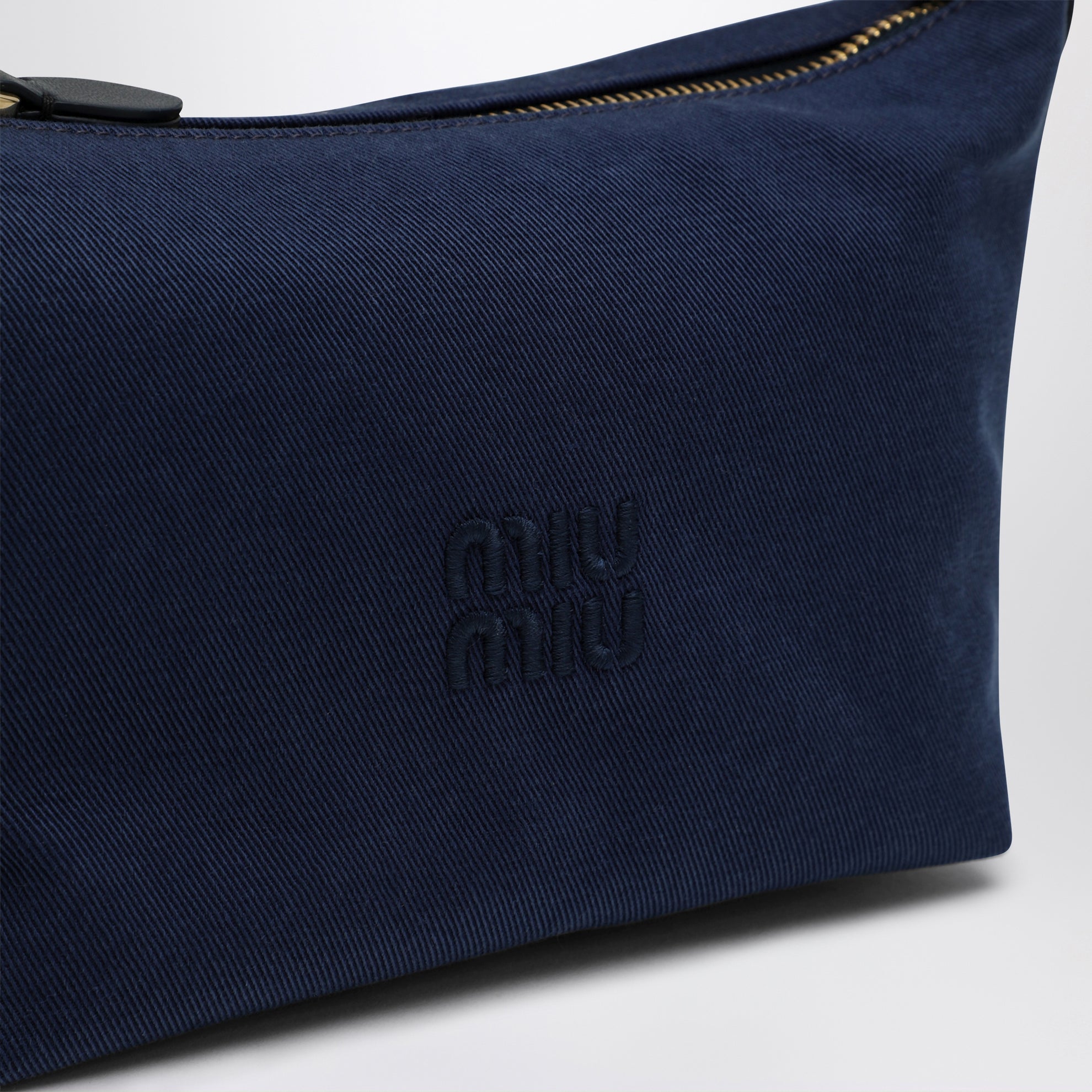 Pouch indaco/amaranto in gabardine