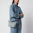 Pouch astrale/amaranto in gabardine