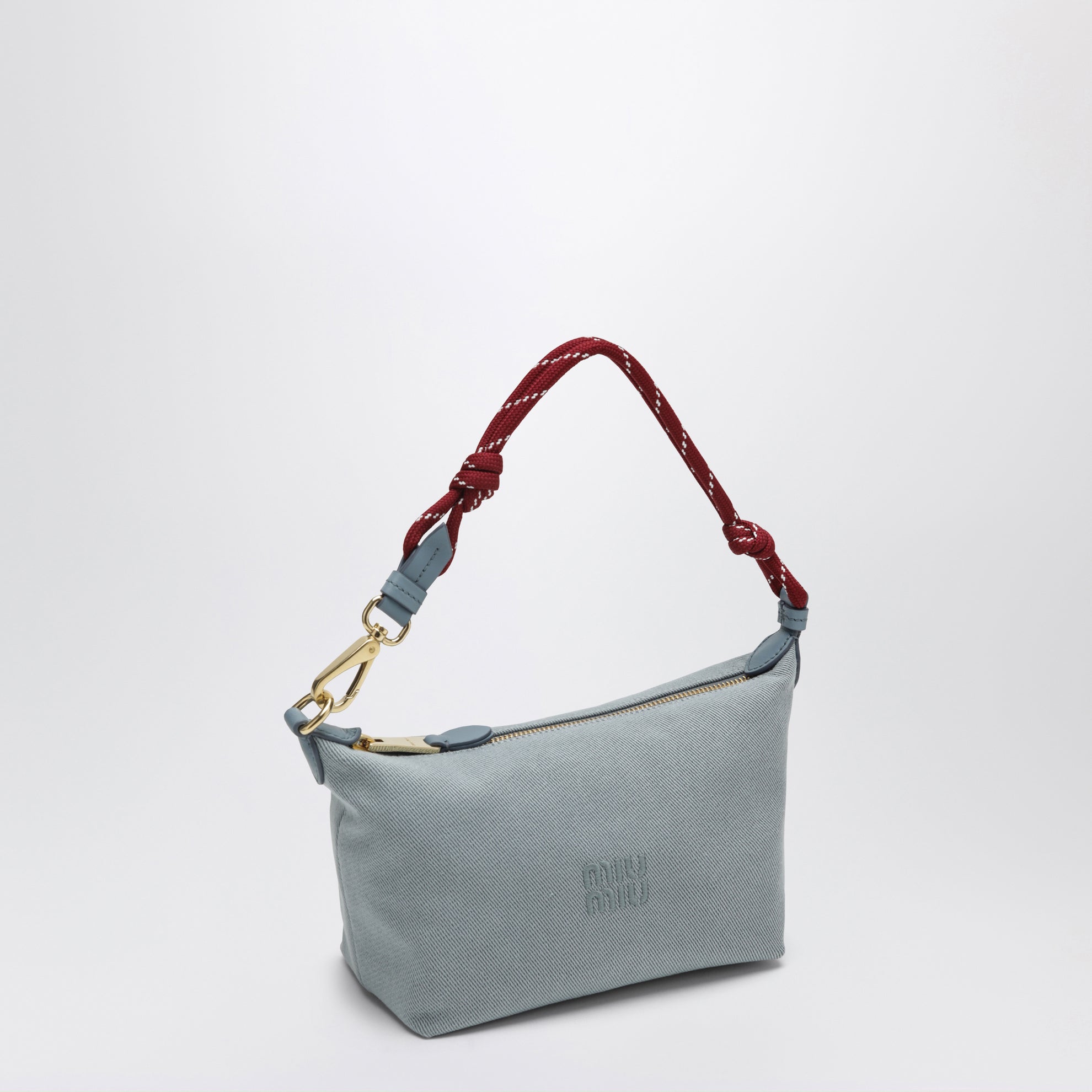 Pouch astrale/amaranto in gabardine