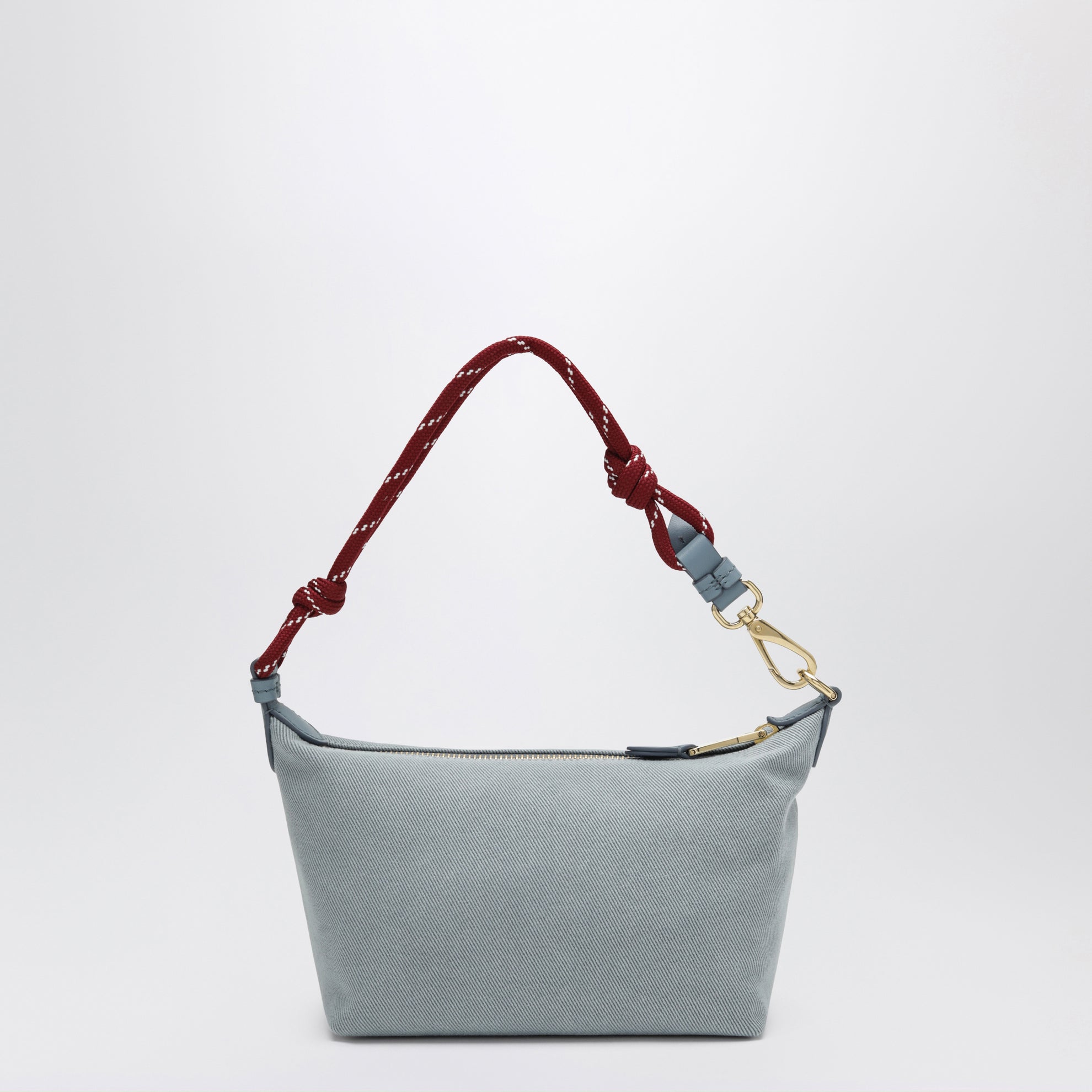 Pouch astrale/amaranto in gabardine