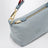 Pouch astrale/amaranto in gabardine