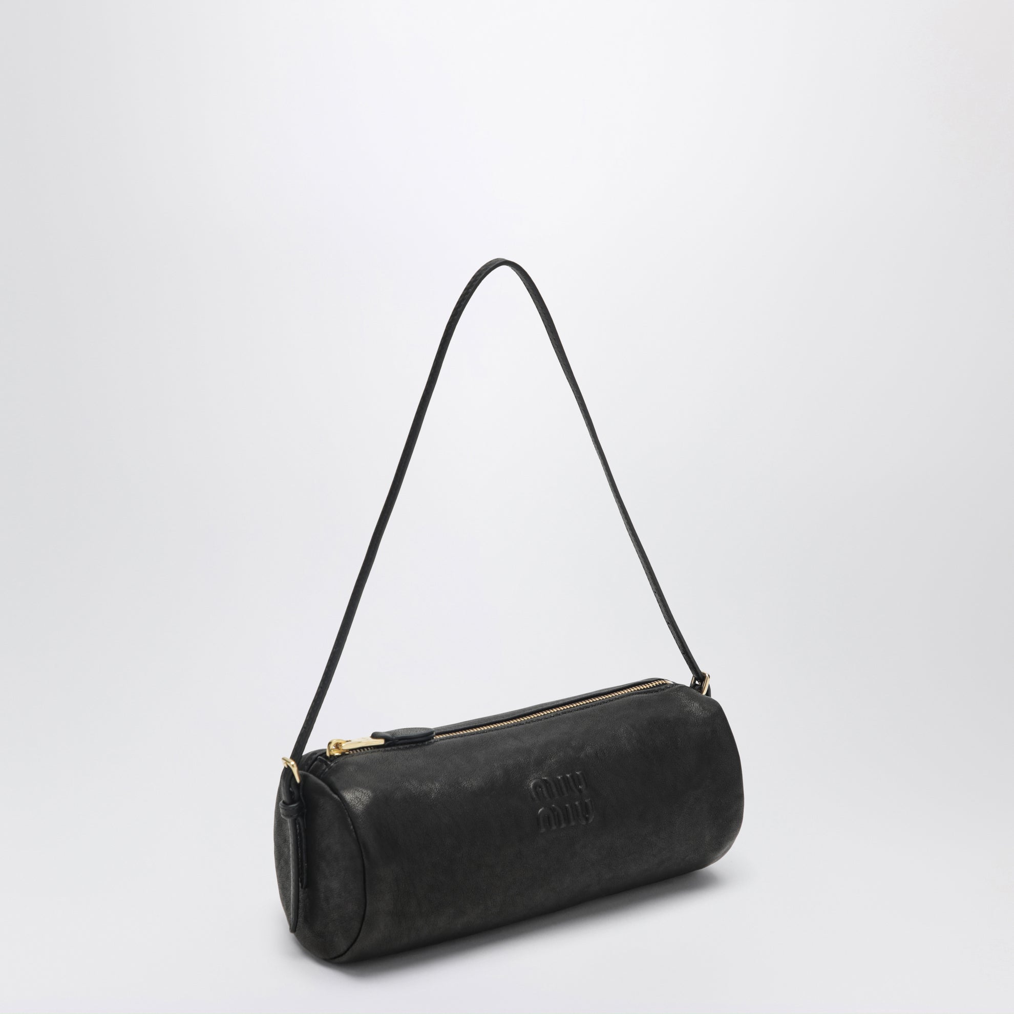 Pochette en cuir nappa noir