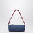 Pochette en gabardine de coton indigo et amaranto