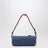 Pochette en gabardine de coton indigo et amaranto