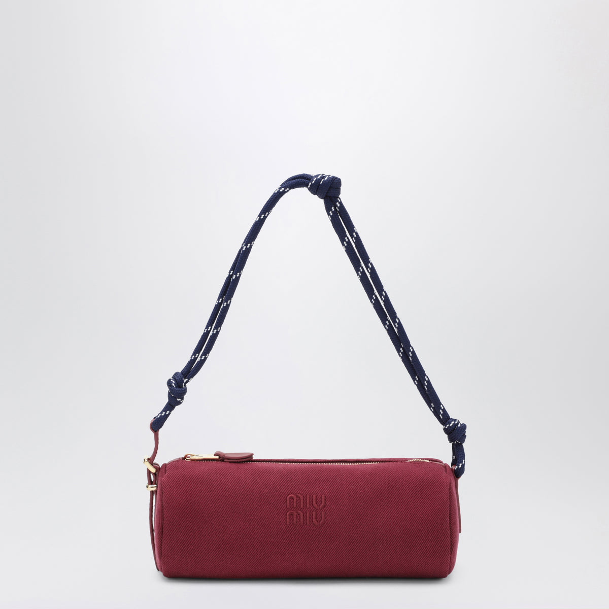 Pouch in gabardine di cotone Cerise/Baltico