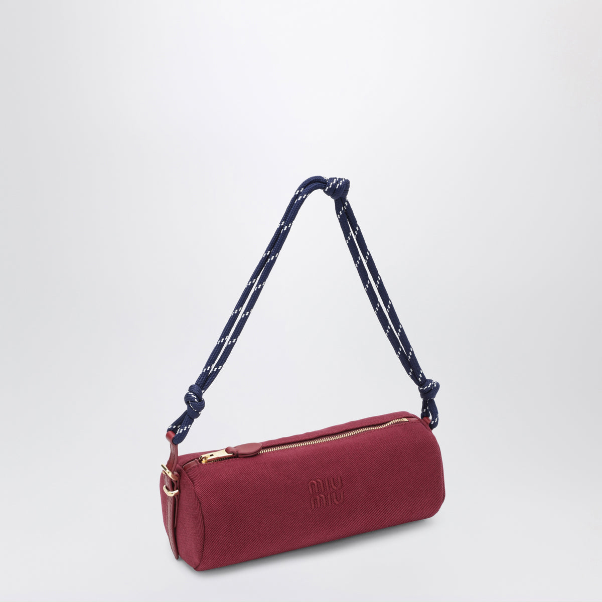 Pouch in gabardine di cotone Cerise/Baltico
