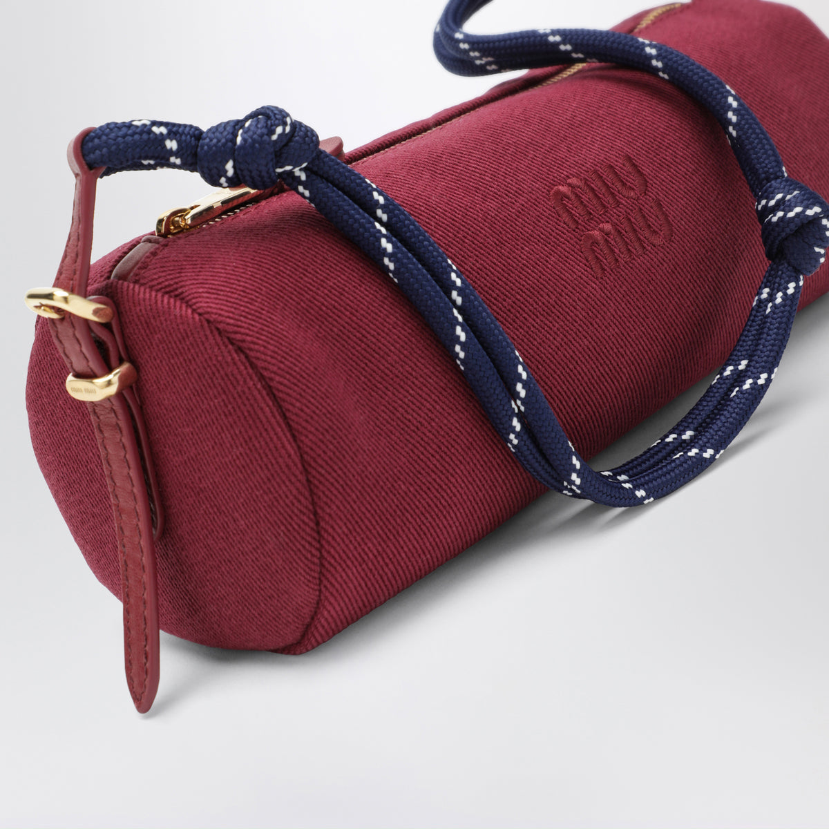 Pouch in gabardine di cotone Cerise/Baltico