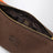 Pouch in gabardine di cotone cacao e arancio