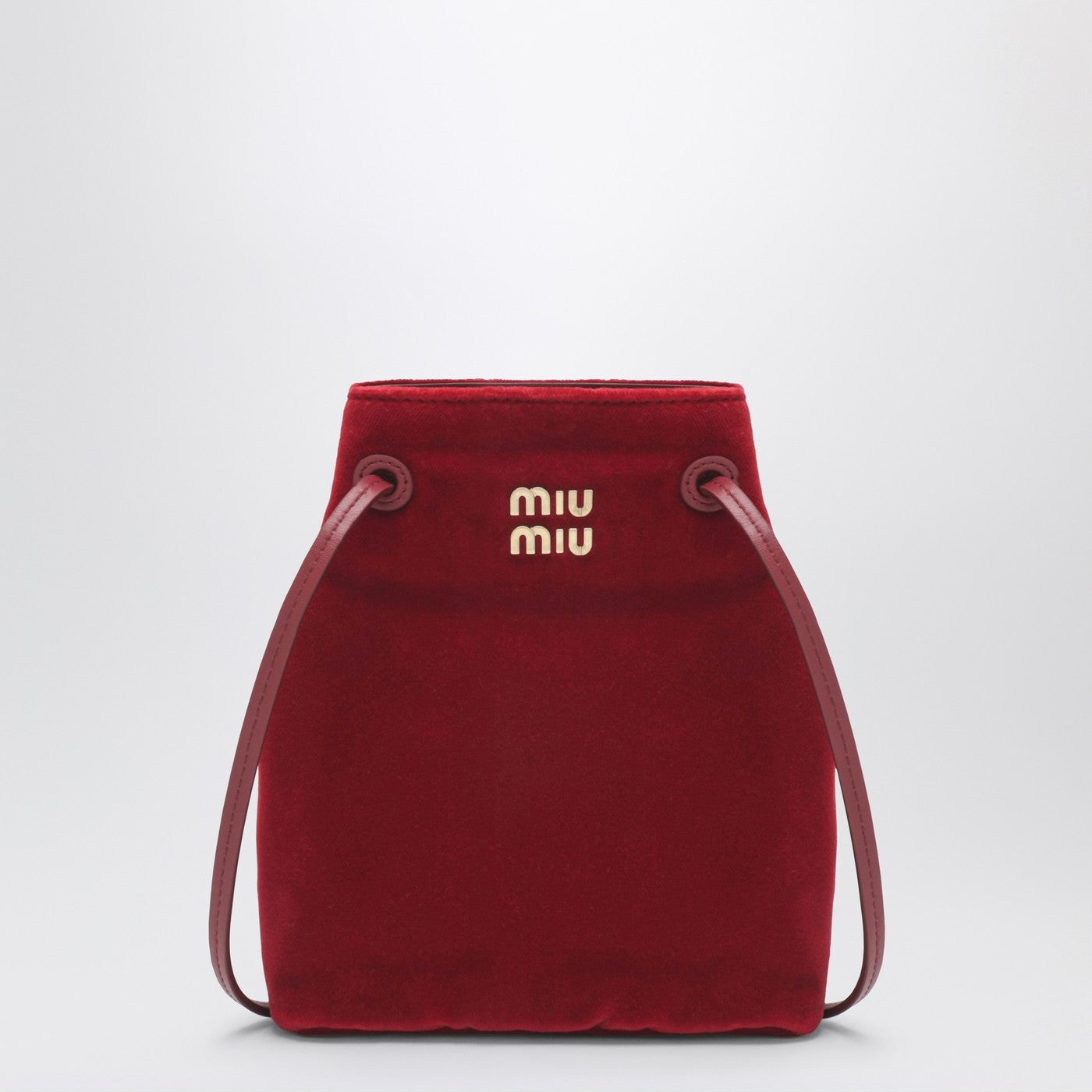 Miu Miu Red velvet pouch | TheDoubleF