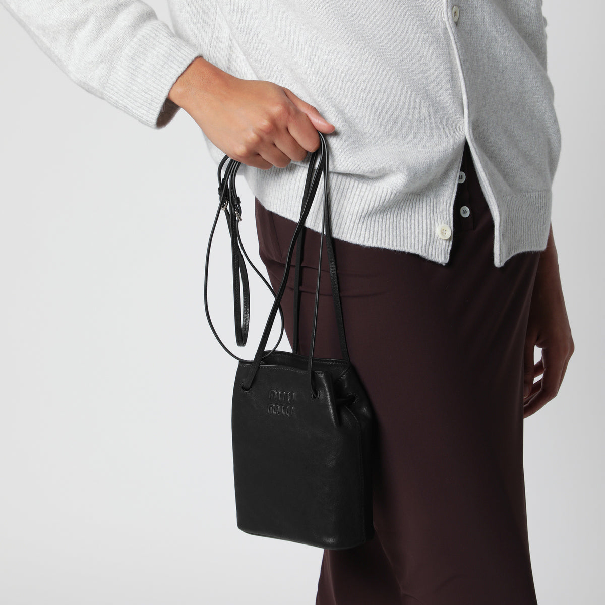 Borsa a secchiello nera