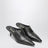 Schwarze Mules aus Leder mit Absatz