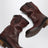 Brown Foule calfskin ankle boots