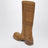 Bestickte Lederstiefel in Cuoio