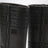 Anthracite grey leather boots with embroidery
