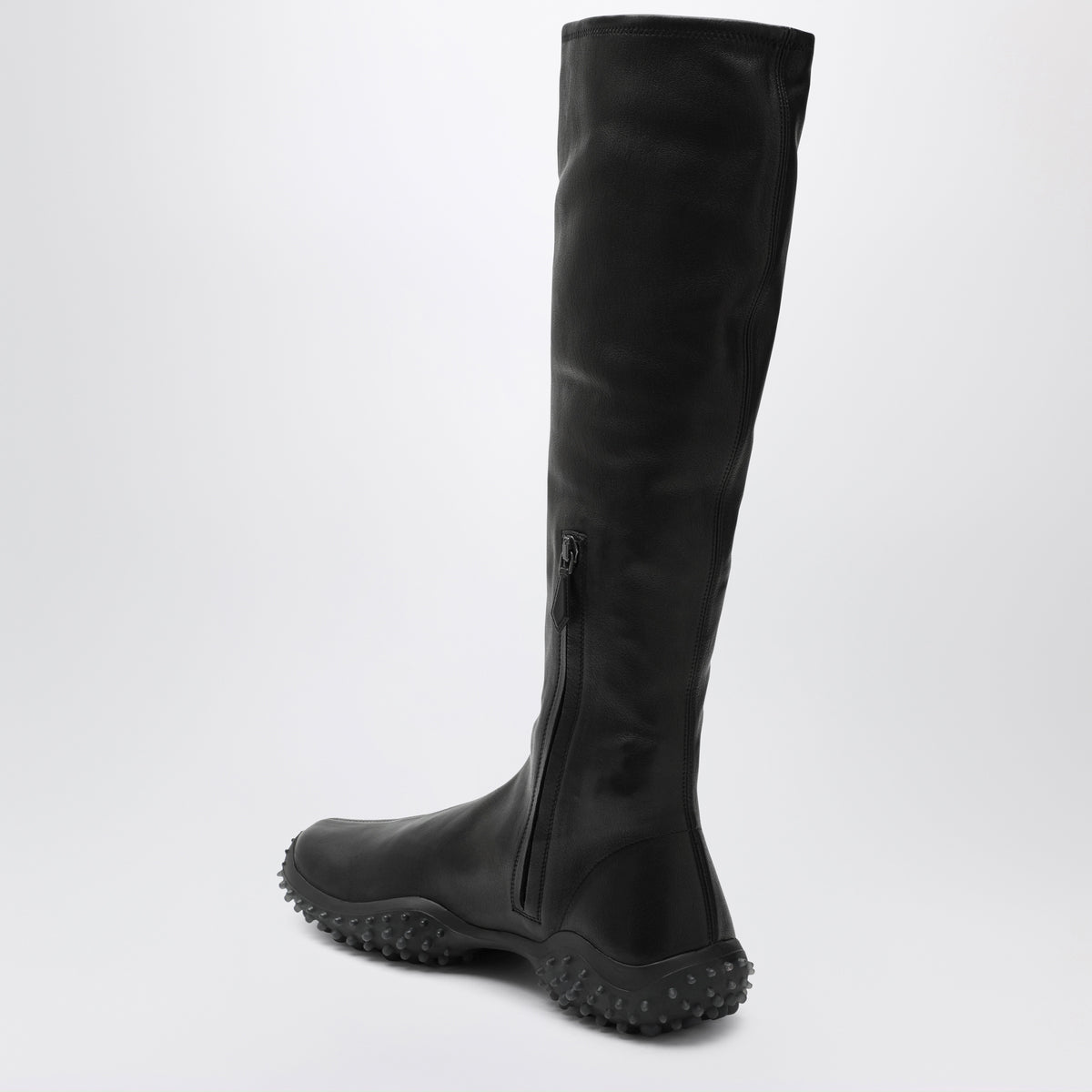 Black high leather boots