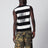 Dean black and white striped vest