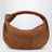 Sac Jodie en daim Intrecciato couleur ambre