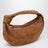 Sac Jodie en daim Intrecciato couleur ambre