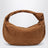 Sac Jodie en daim Intrecciato couleur ambre