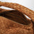Sac Jodie en daim Intrecciato couleur ambre
