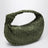 Borsa Jodie in suede Intrecciato verde scuro