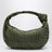 Borsa Jodie in suede Intrecciato verde scuro