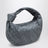 Borsa a spalla Jodie in suede intrecciato indigo