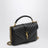 Sac College moyen en cuir matelassé noir