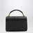 Sac College moyen en cuir matelassé noir
