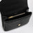 Sac College moyen en cuir matelassé noir