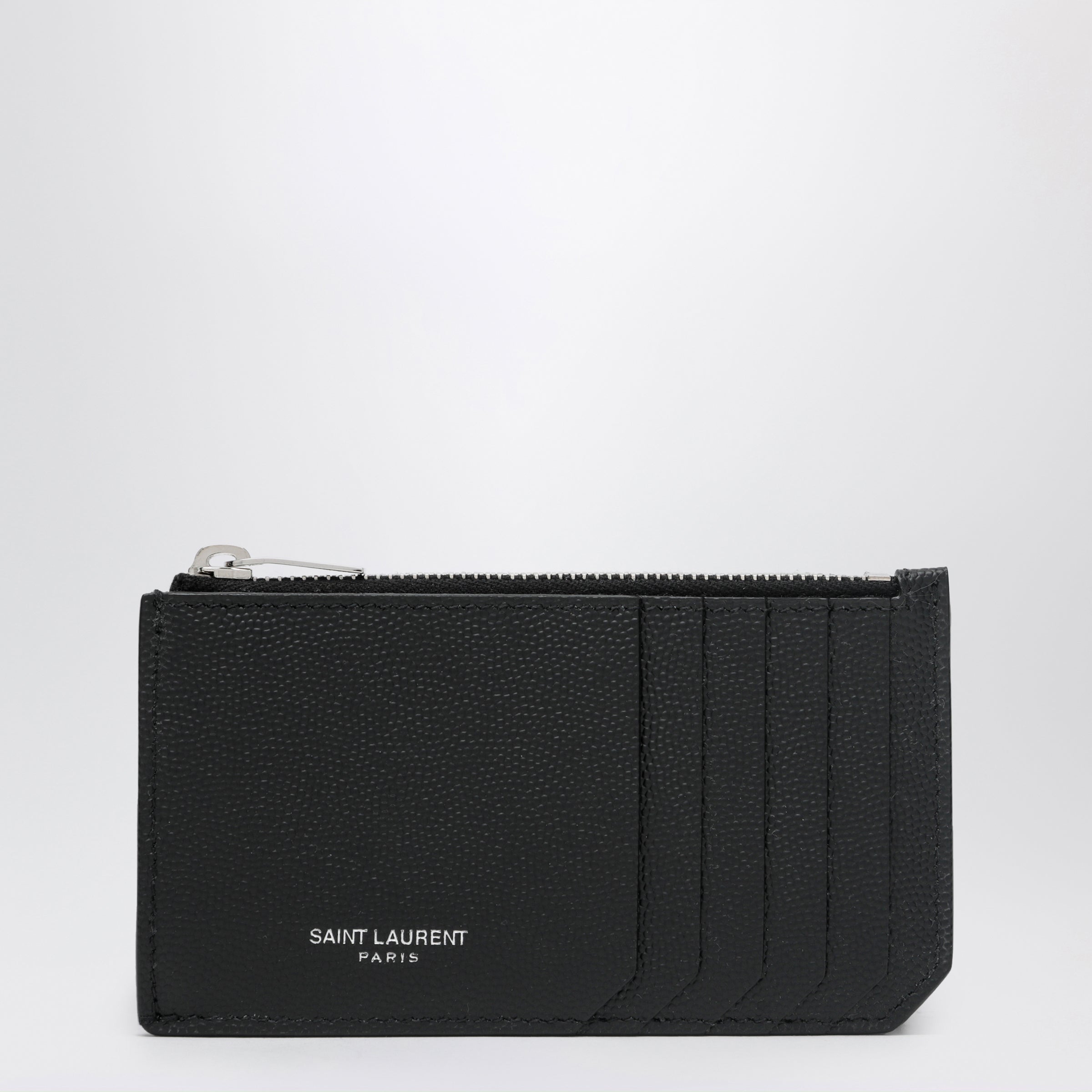 Saint Laurent Black Fragments card holder with zip | TheDoubleF