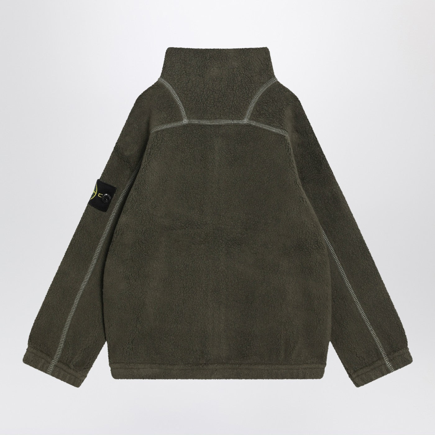 Felpa verde militare in tessuto terry