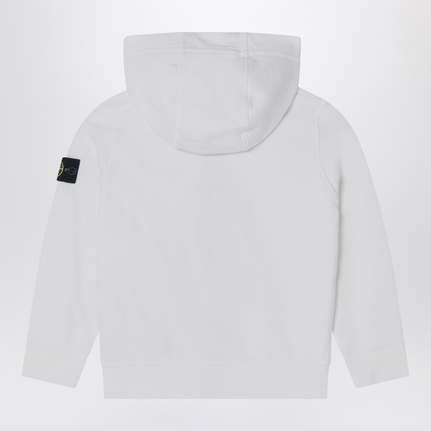 White zip-up sweatshirt in cotton