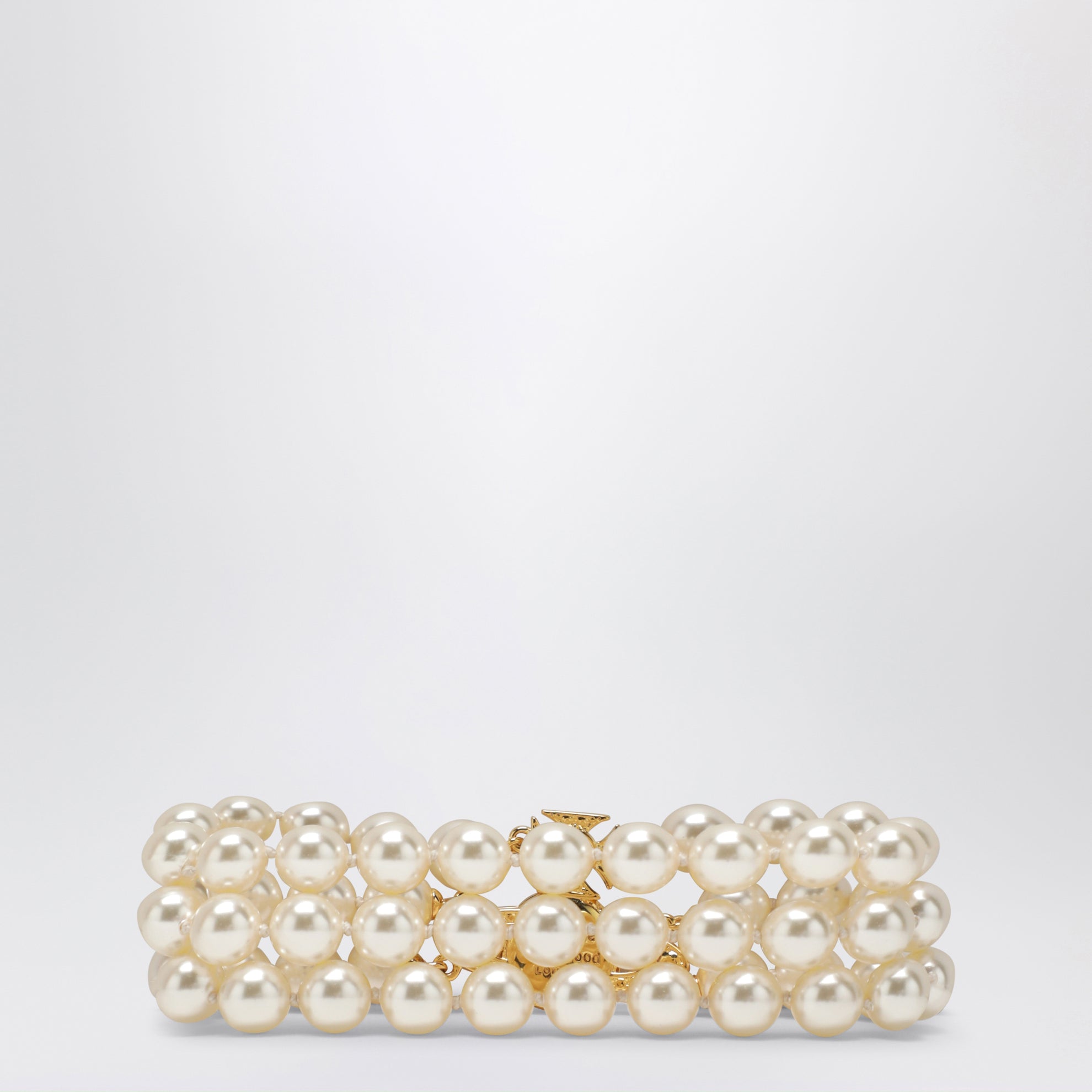 Bracciale Orb oro a tre giri con perle