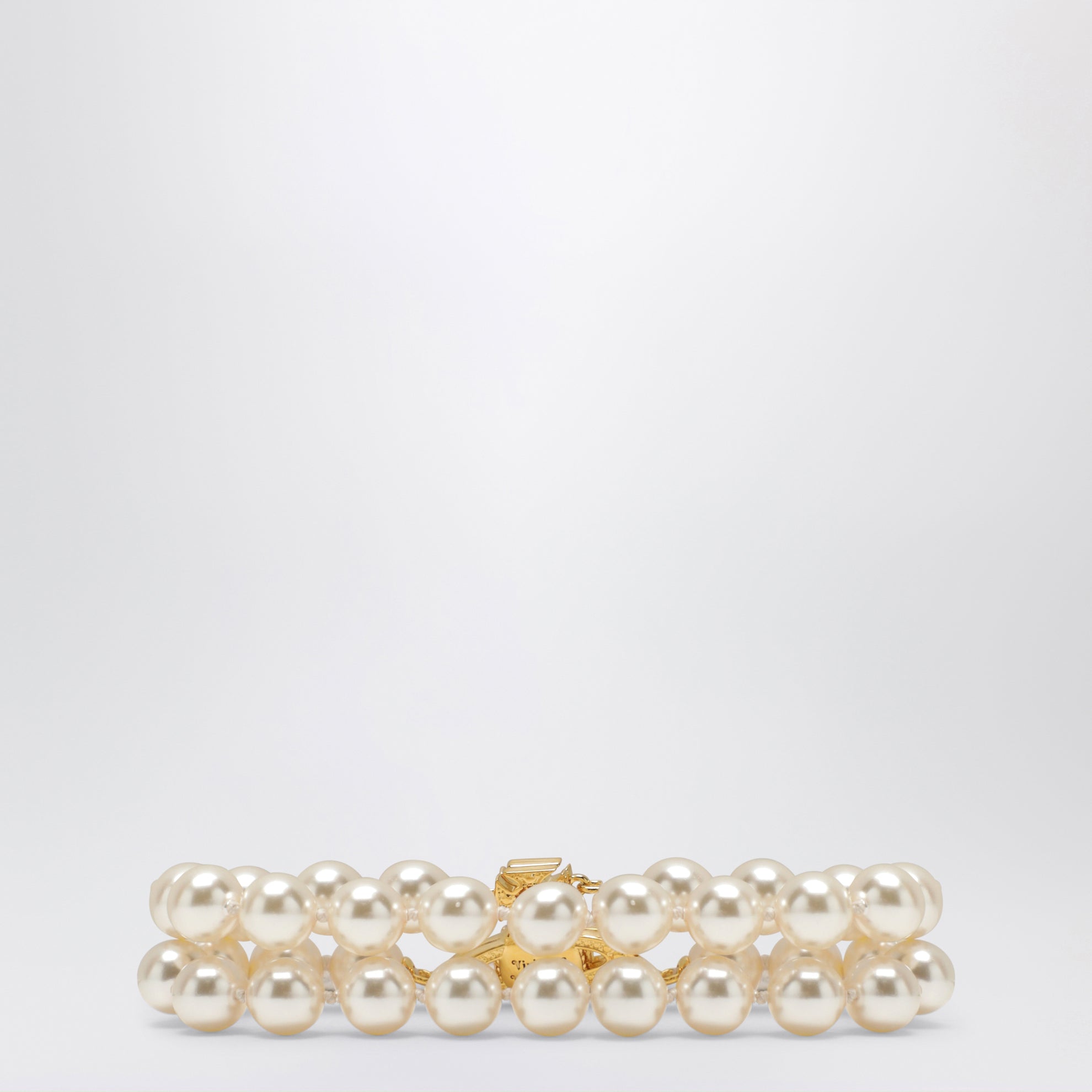 Bracciale Orb oro a due giri con perle