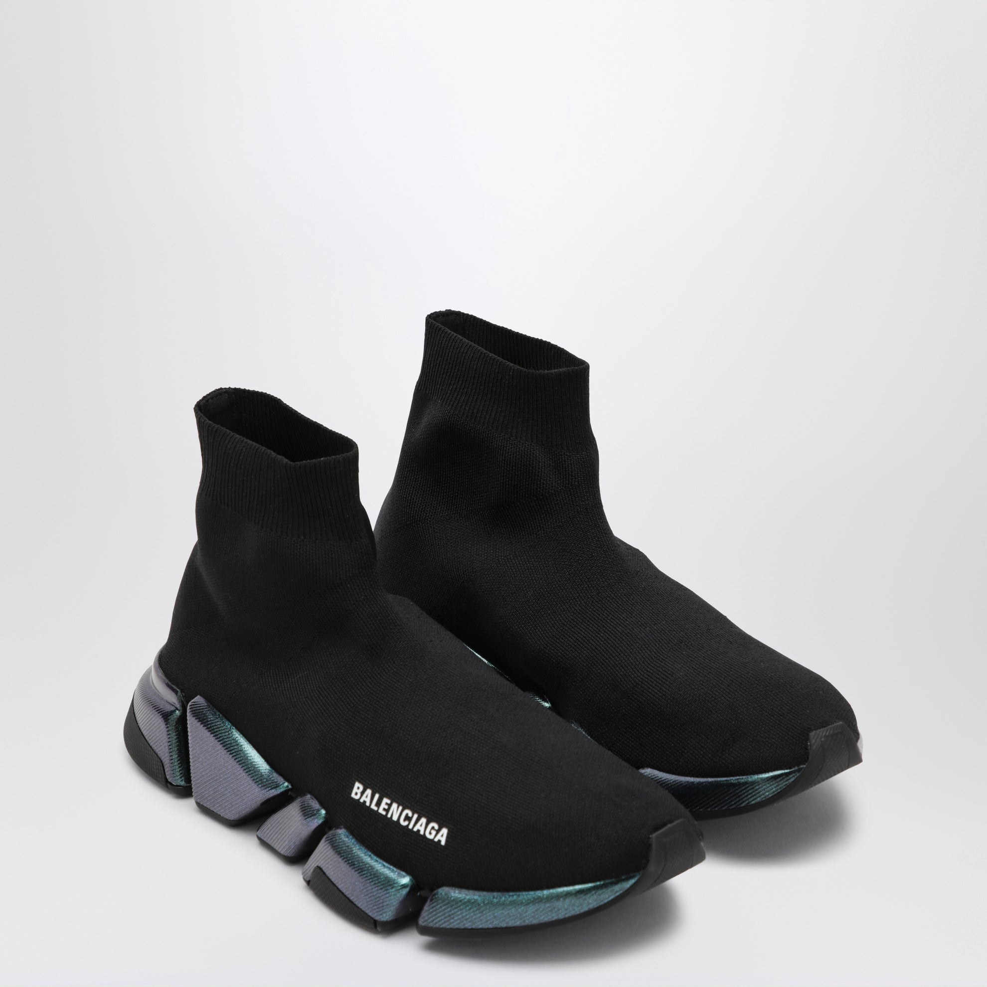 Black/blue Speed 2.0 Iridescent knit sneakers