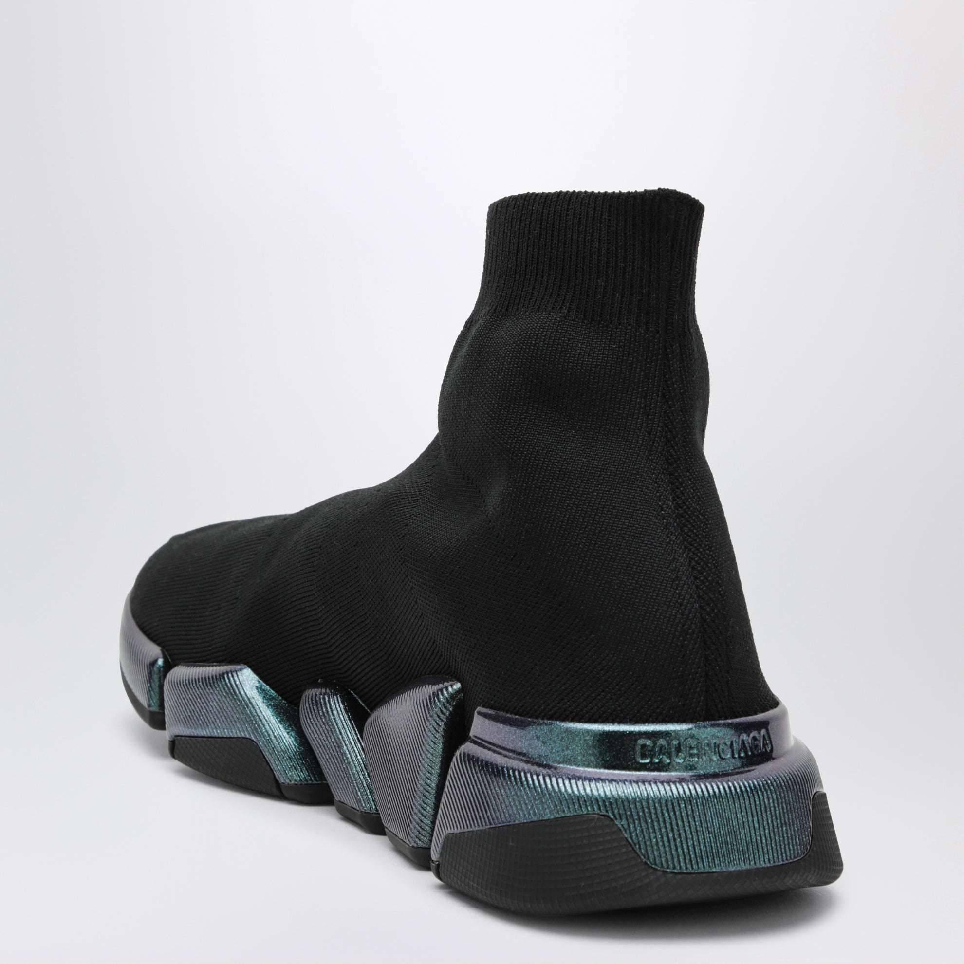 Black/blue Speed 2.0 Iridescent knit sneakers