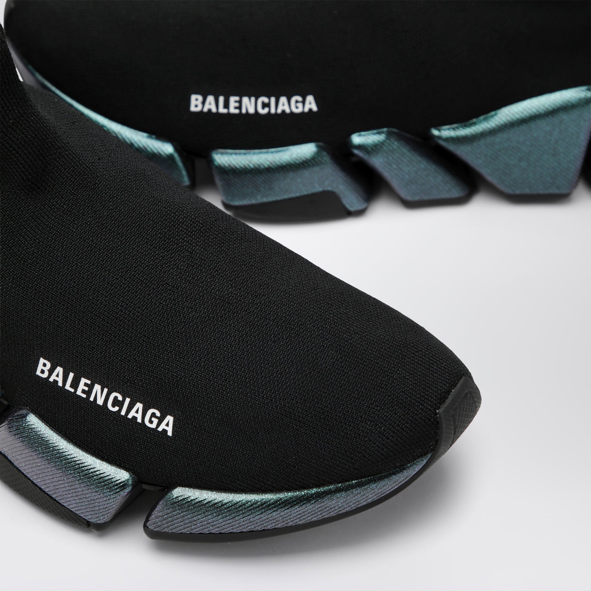 Black/blue Speed 2.0 Iridescent knit sneakers